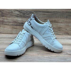 Vionic White Sneakers with Snake Print Accent